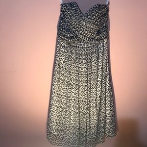 Strapless corset top tea party dress